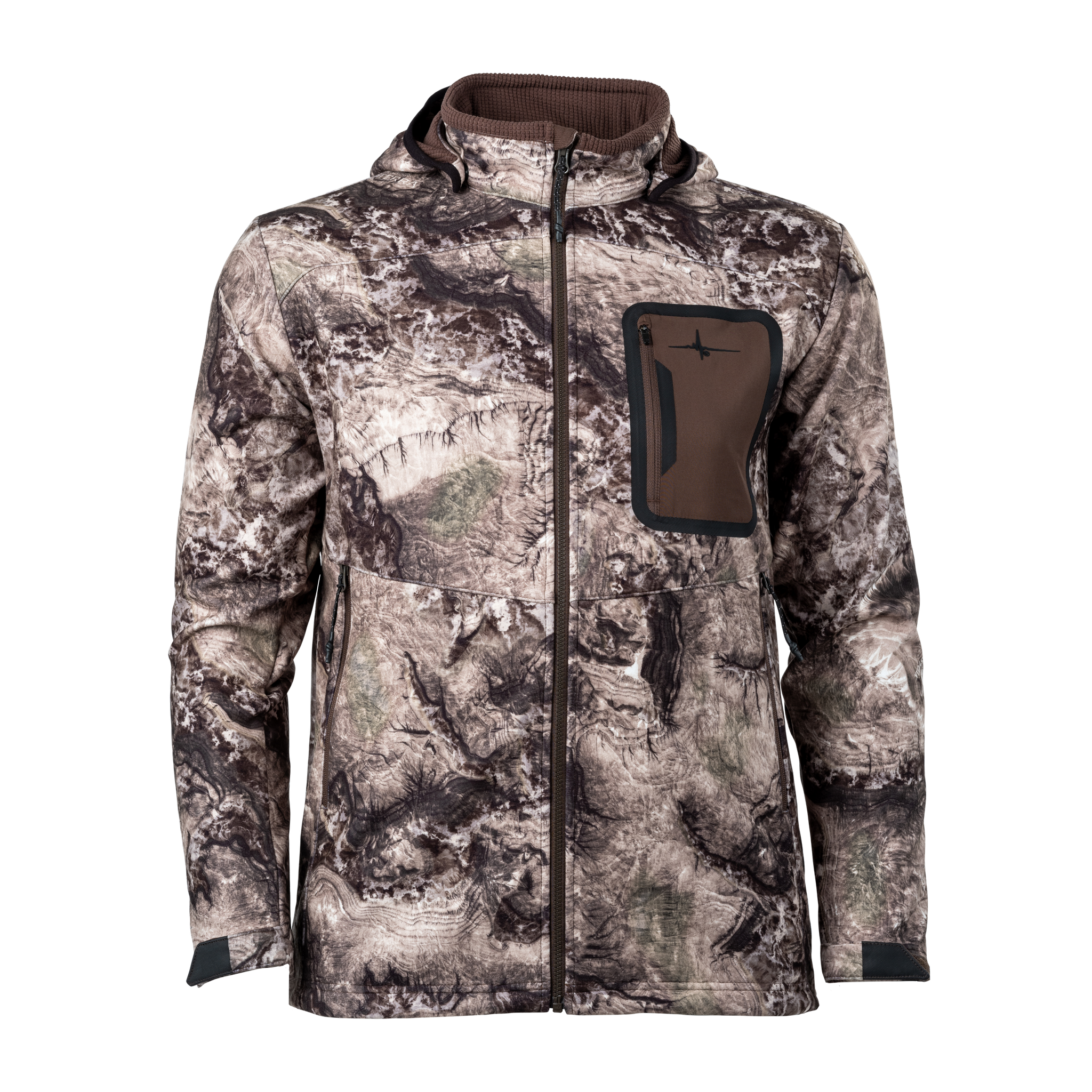 Men’s Shadow Series Mid Layer Jacket Coyote front on form