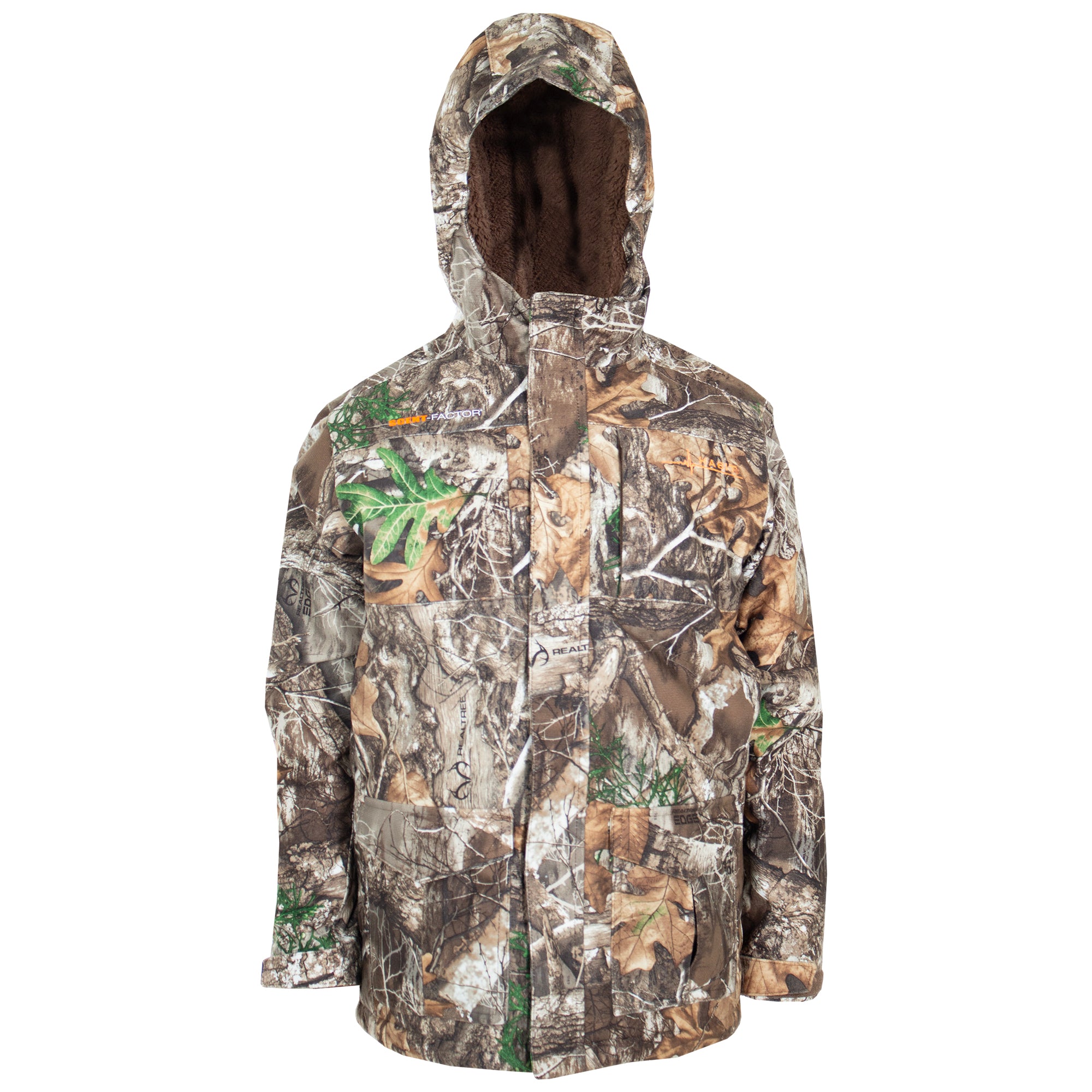 Youth Country Trek Stretch Waterproof Insulated Jacket Realtree Edge front on form