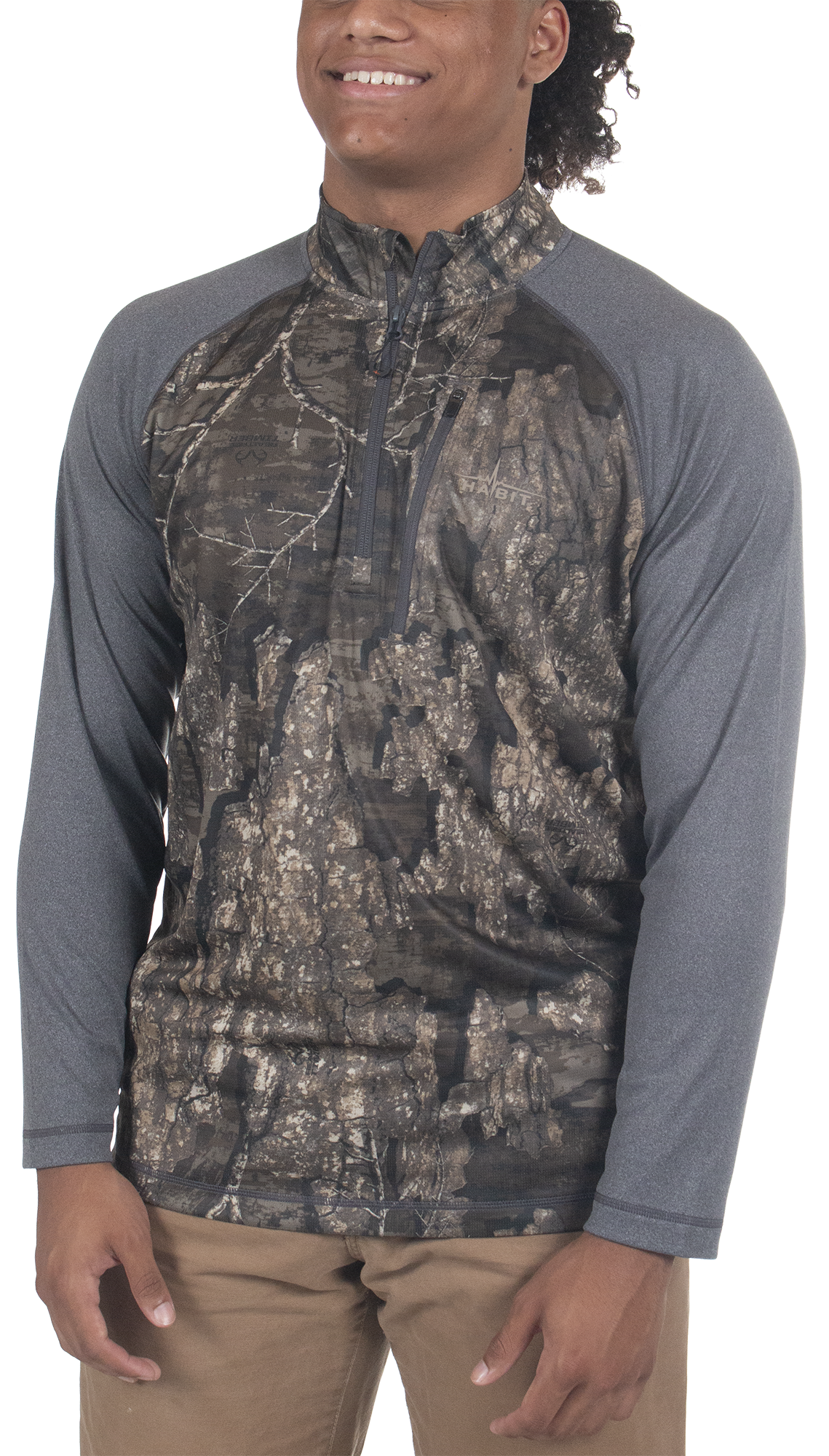 Men's Lewis Lodge 1/3 Zip Performance Layer Realtree Timber Front