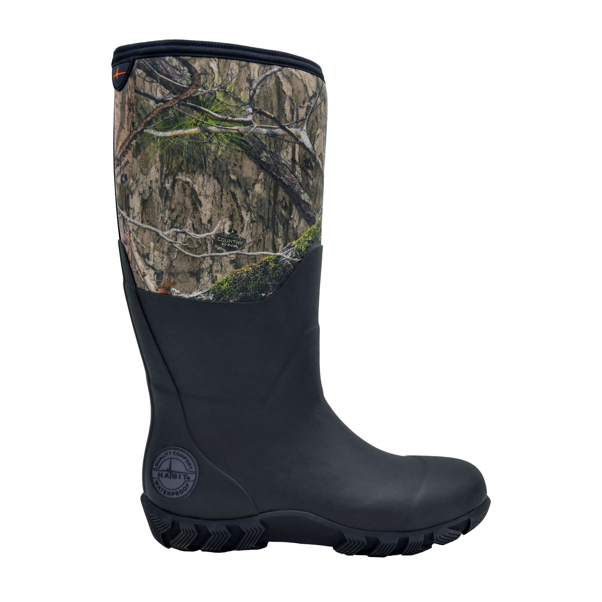 Men’s 15" Waterproof All-Weather Rubber Boots Mossy Oak DNA Outside