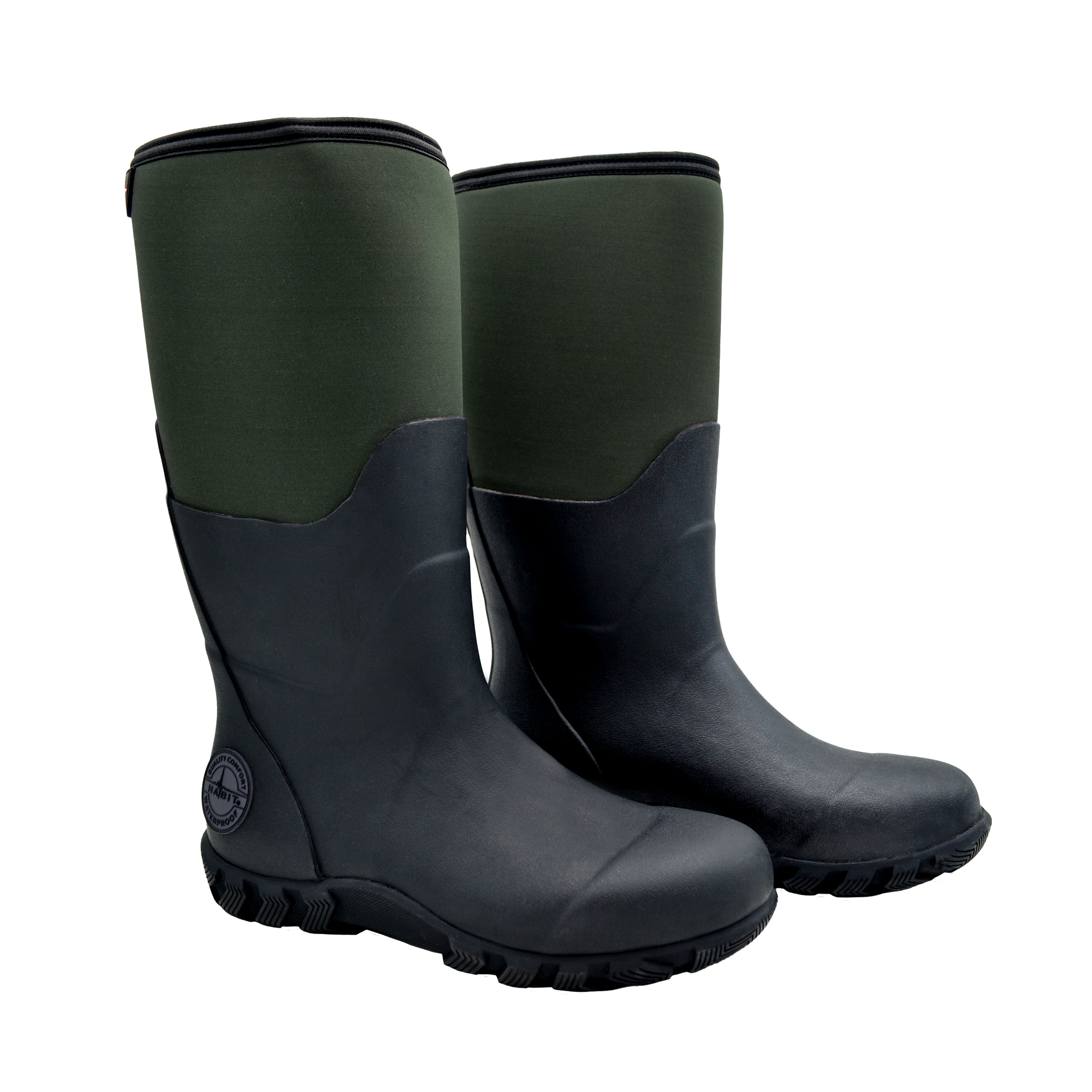 Men’s 15" Waterproof All-Weather Rubber Boots Climbing Ivy