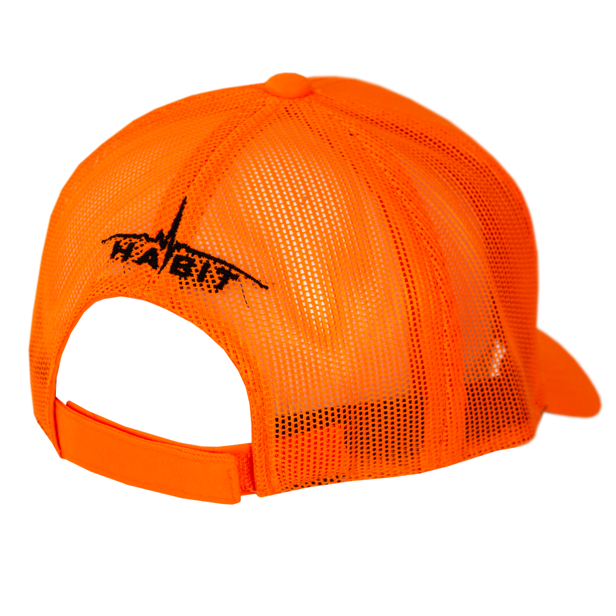 Drake Performance Fishing Men's Stretch Fit Mesh Back Hat, Charcoal/Orange