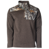 Men's Crater Valley Sweater Fleece Quarter Zip Jacket Realtree Edge front on form view
