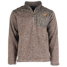 Men's Crater Valley Sweater Fleece Quarter Zip Jacket Mossy Oak New Bottomland Front on form view