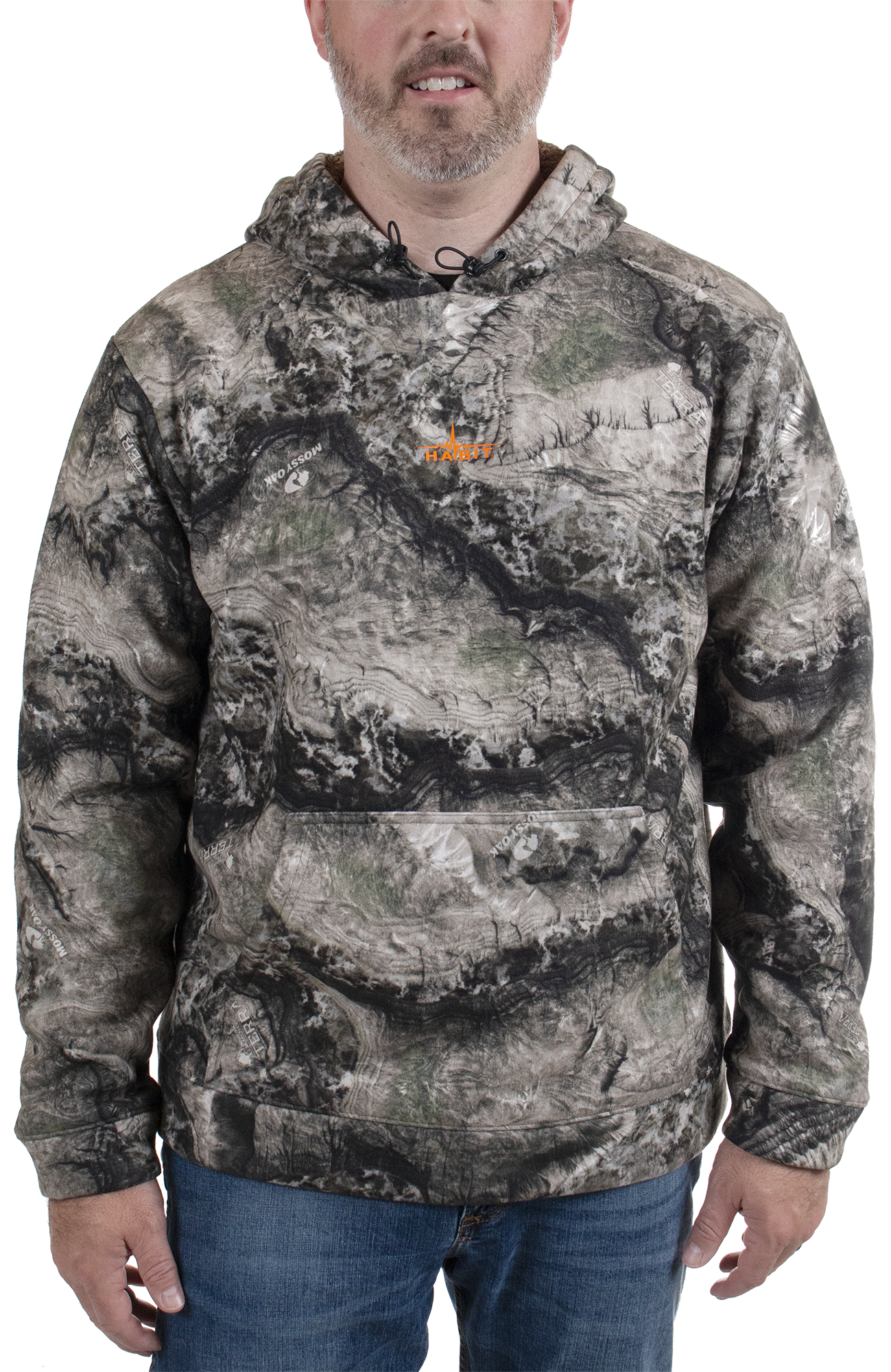 Men s Bow String Sherpa Hoodie Mossy Oak
