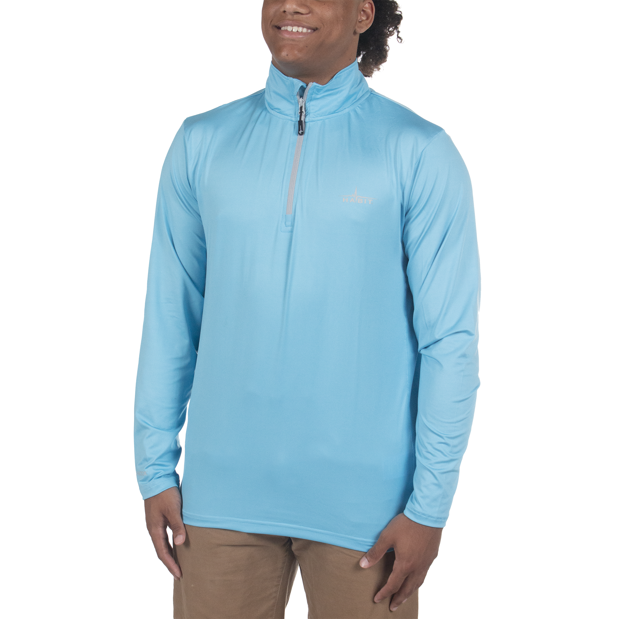 Black Fork Mountain Trail 1/4 Zip Performance Layer Norse Blue Front