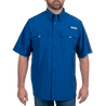 Men’s Forage River Short Sleeve River Guide Fishing Shirt Blue Quartz Front
