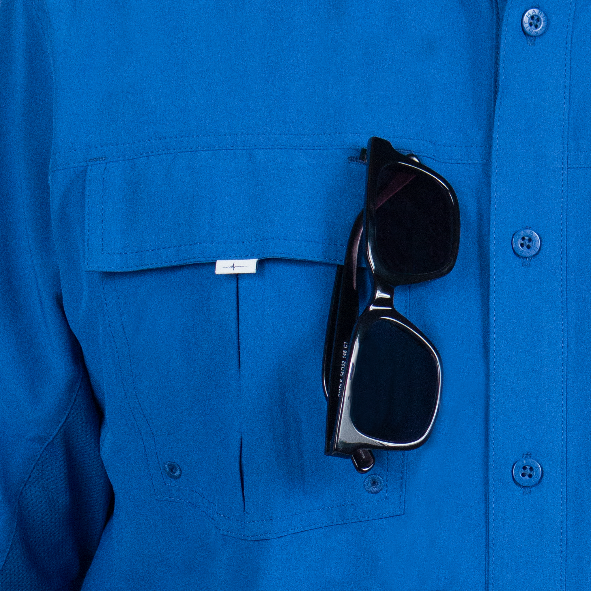 Men’s Forage River Short Sleeve River Guide Fishing Shirt Sunglasses holder