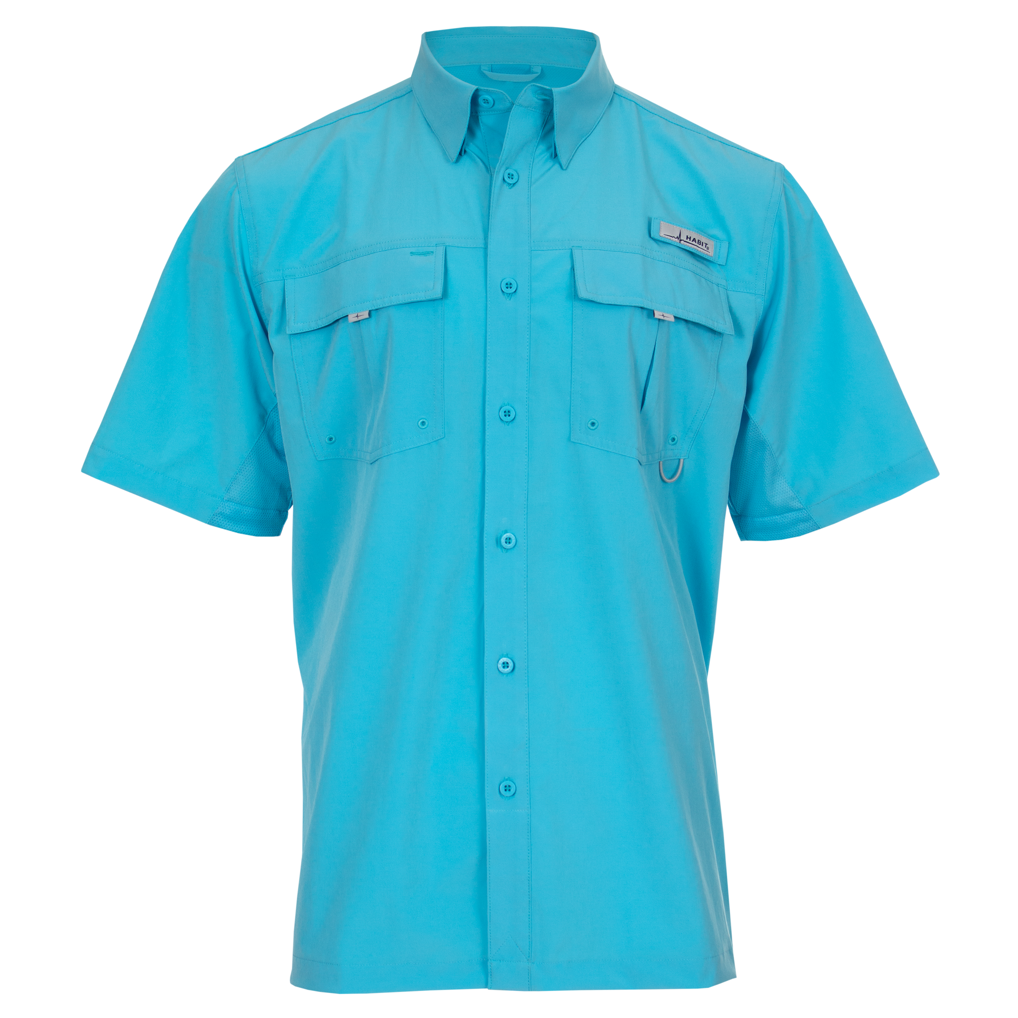 Men’s Forage River Short Sleeve River Guide Fishing Shirt Crystal Seas Front