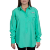 Women’s Trapper Junction Long Sleeve River Shirt Spearmint Front
