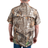 Men's Hatcher Pass Short Sleeve Camo Guide Shirt Realtree Edge back on model