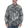 Men's Hatcher Pass Long Sleeve Camo Guide Shirt Mossy Oak Terra Stone Front on model