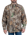 Men's Hatcher Pass Long Sleeve Camo Guide Shirt Realtree Edge Front on model