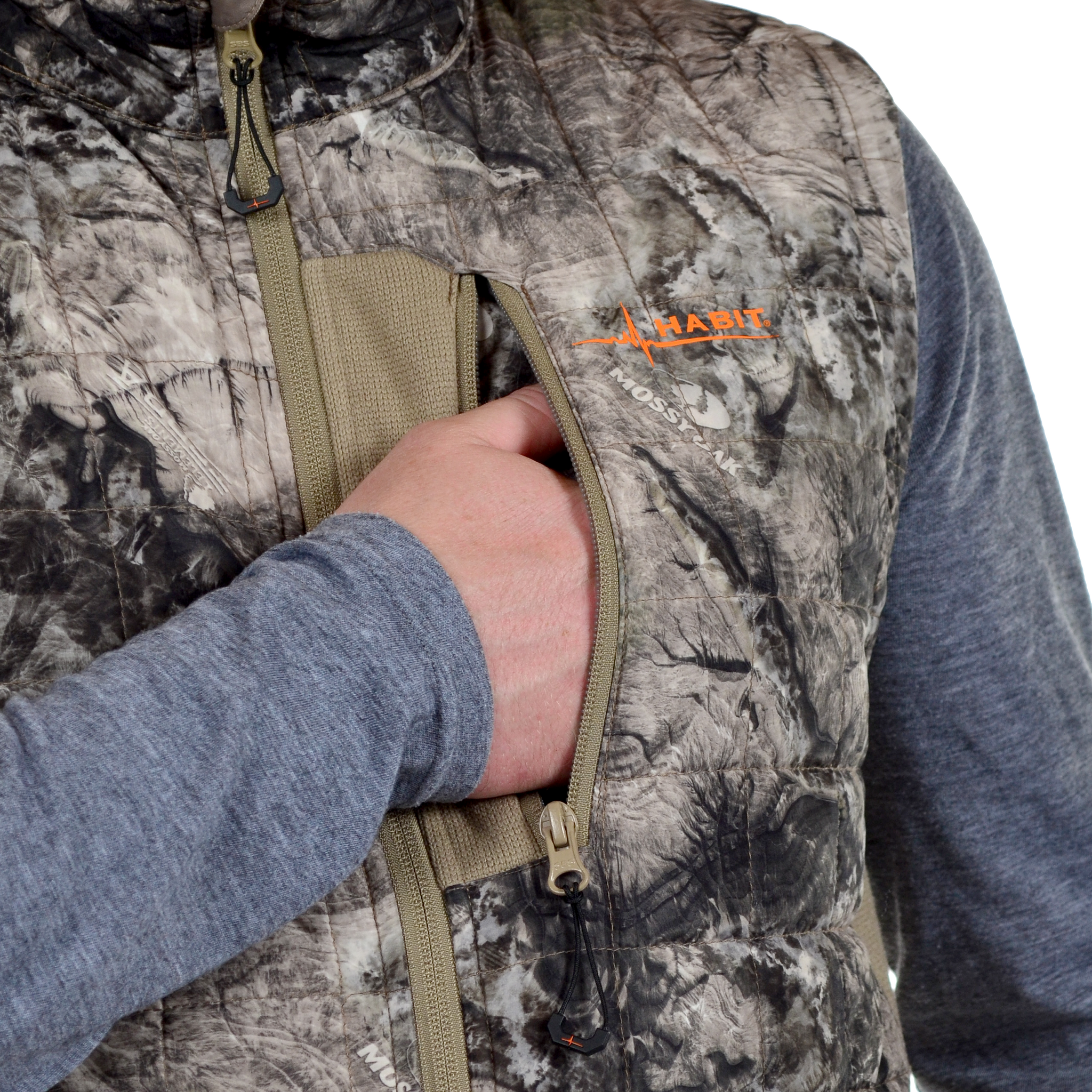 Men's Red Cedar Lake Hybrid Puffer Vest - Mossy Oak – Habit Outdoors