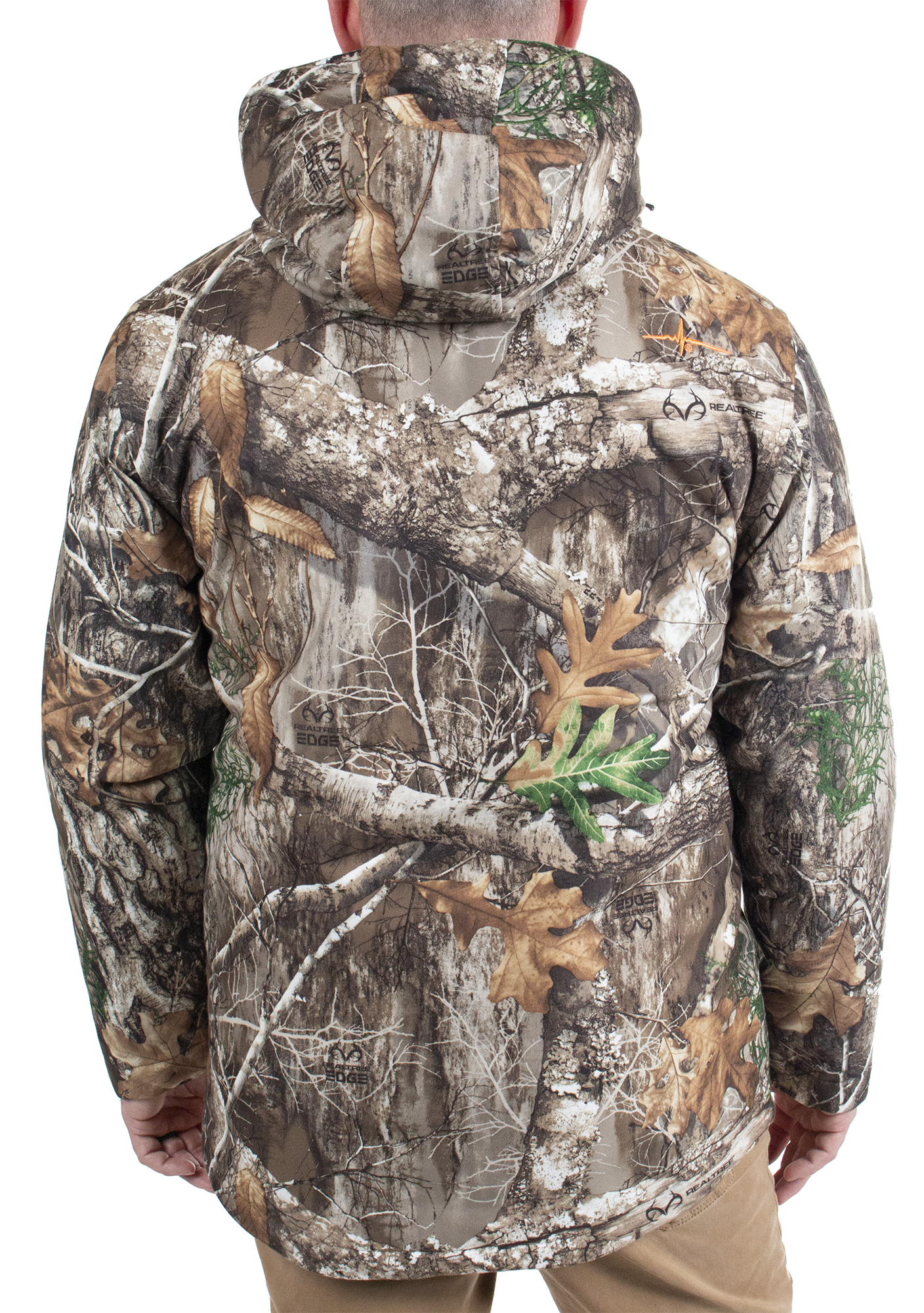Men's Cedar Branch Insulated Waterproof Parka Realtree Edge Back on form view