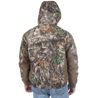 Men's Cedar Branch Insulated Waterproof Bomber Realtre Edge back hoodie up on model view