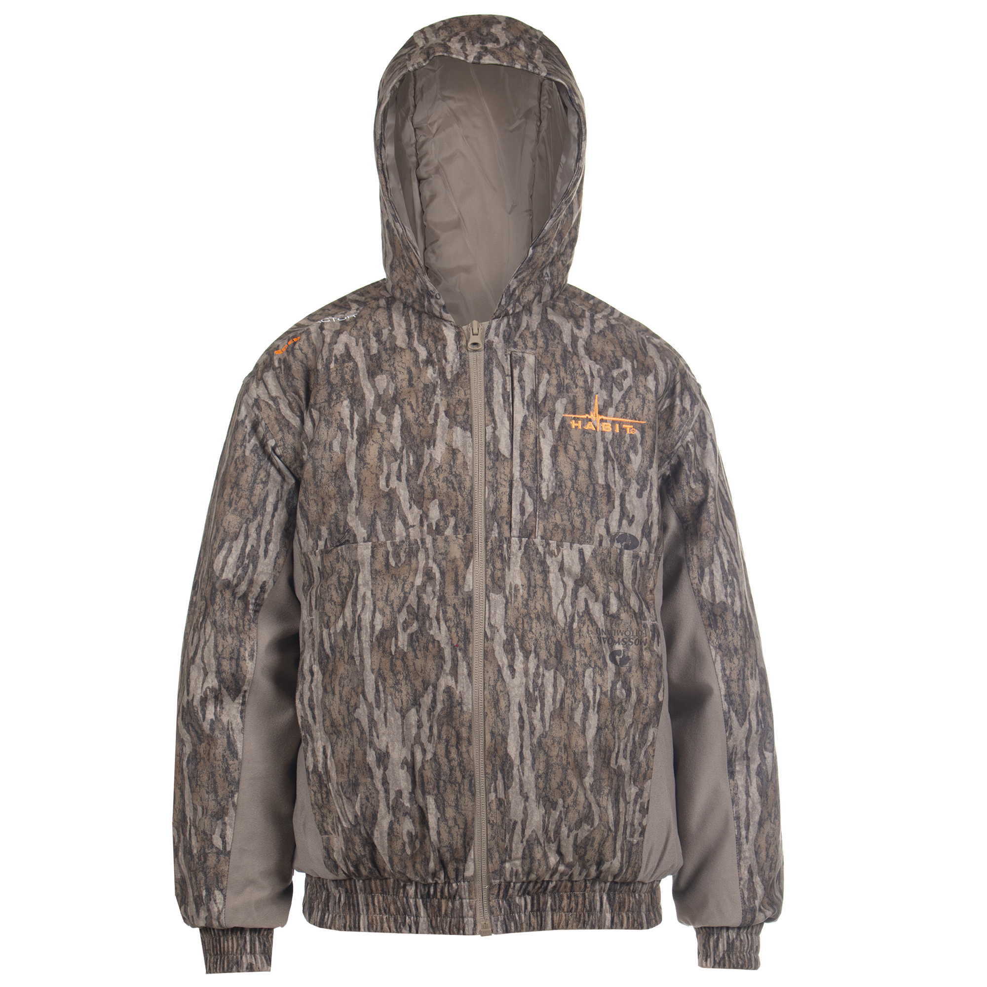 Youth Cedar Branch Insulated Waterproof Bomber Mossy Oak New Bottomland Front