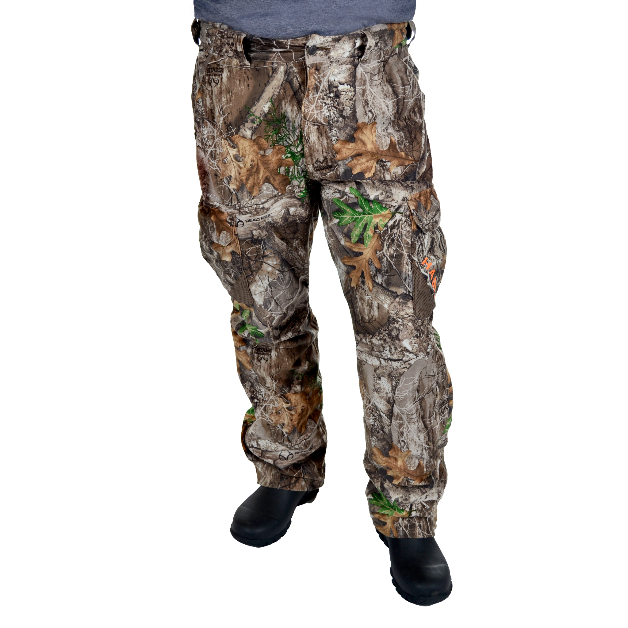 Men's Ripley Trail Stretch Waterproof Pant Realtree Edge front on model